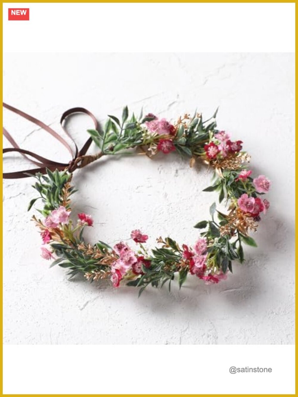 Handmade Flower Crown Headband Paper Wrapped Wire Wedding Maternity Photo